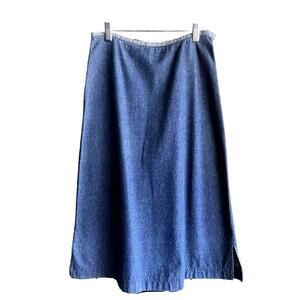 Vintage Sundance Denim Midi Skirt Size 4 A-Line Fairycore